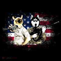 Patriotic Cat And Wolf Troops Women's T-Shirt thumb 6