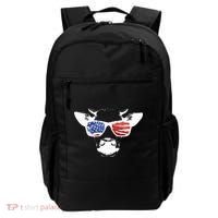 Patriotic Cow USA Flag Sunglasses Backpack thumb 0