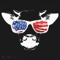 Patriotic Cow USA Flag Sunglasses Backpack thumb 2