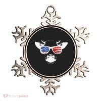 Patriotic Cow USA Flag Sunglasses Ornament thumb 0