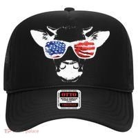 Patriotic Cow USA Flag Sunglasses Hat thumb 0