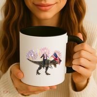 Patriotic Donald Trump On A Dinosaur Coffee Mug thumb 3