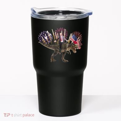 Patriotic Donald Trump On A Dinosaur Tumbler