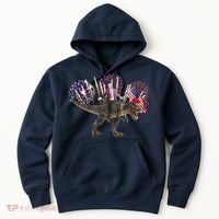 Patriotic Donald Trump On A Dinosaur Hoodie thumb 0