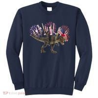 Patriotic Donald Trump On A Dinosaur Sweatshirt thumb 0