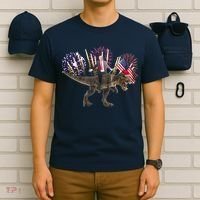 Patriotic Donald Trump On A Dinosaur T-Shirt thumb 6