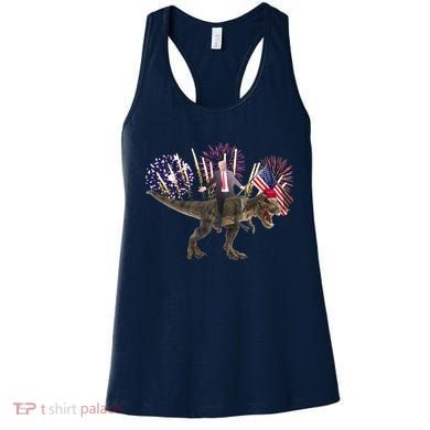 Patriotic Donald Trump On A Dinosaur Women's Tank Top