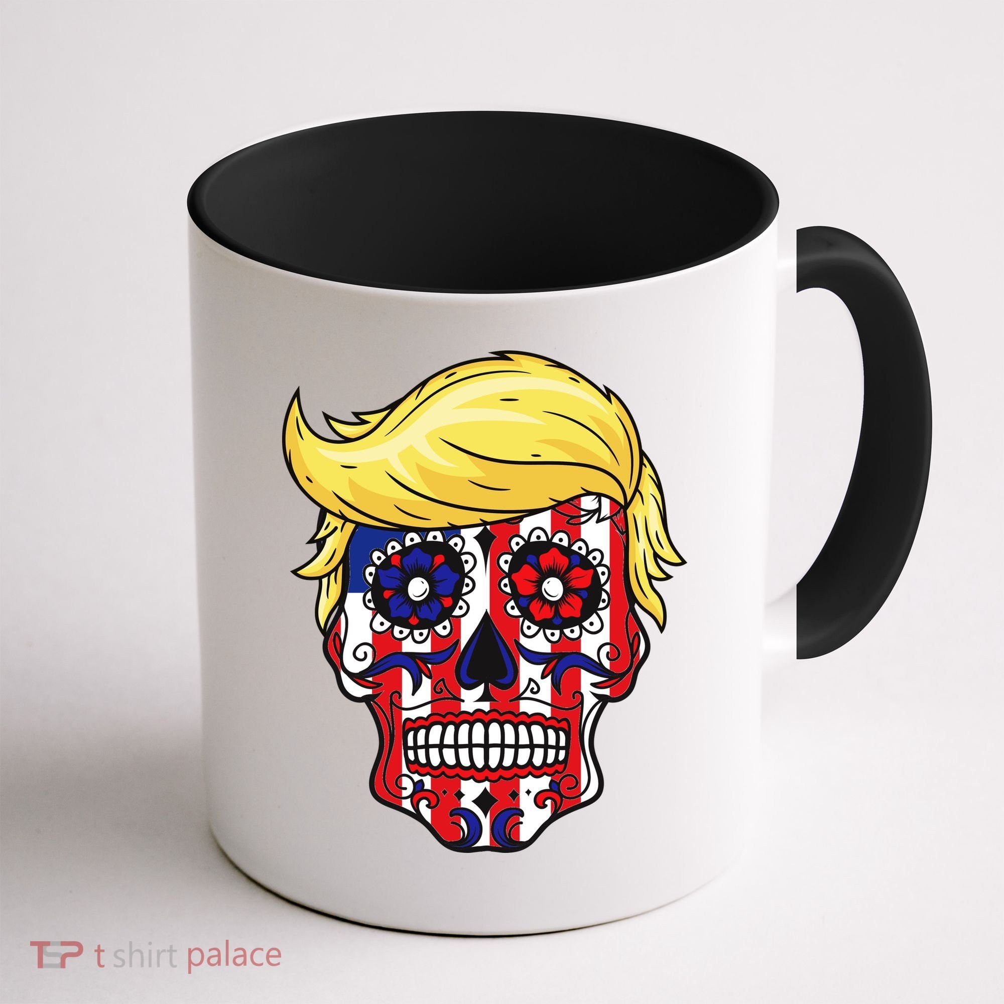 Patriotic Donald Trump Sugar Skull Coffee Mug