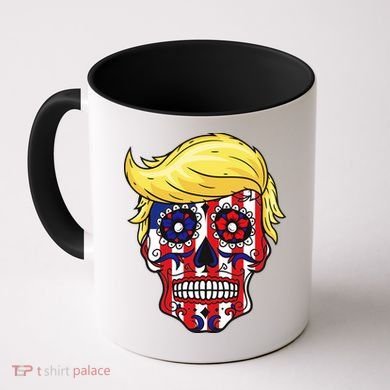 Patriotic Donald Trump Sugar Skull Coffee Mug