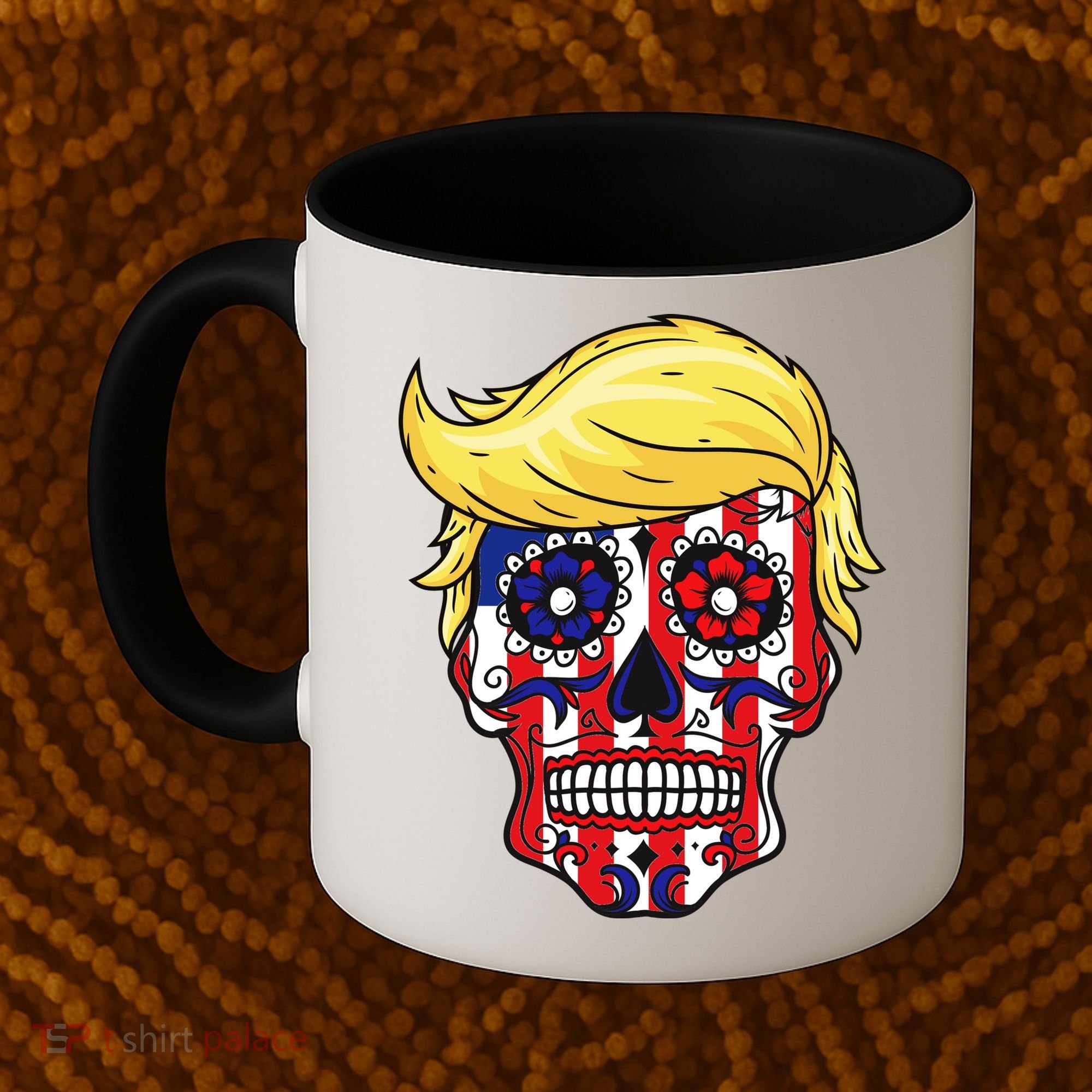 Patriotic Donald Trump Sugar Skull Coffee Mug