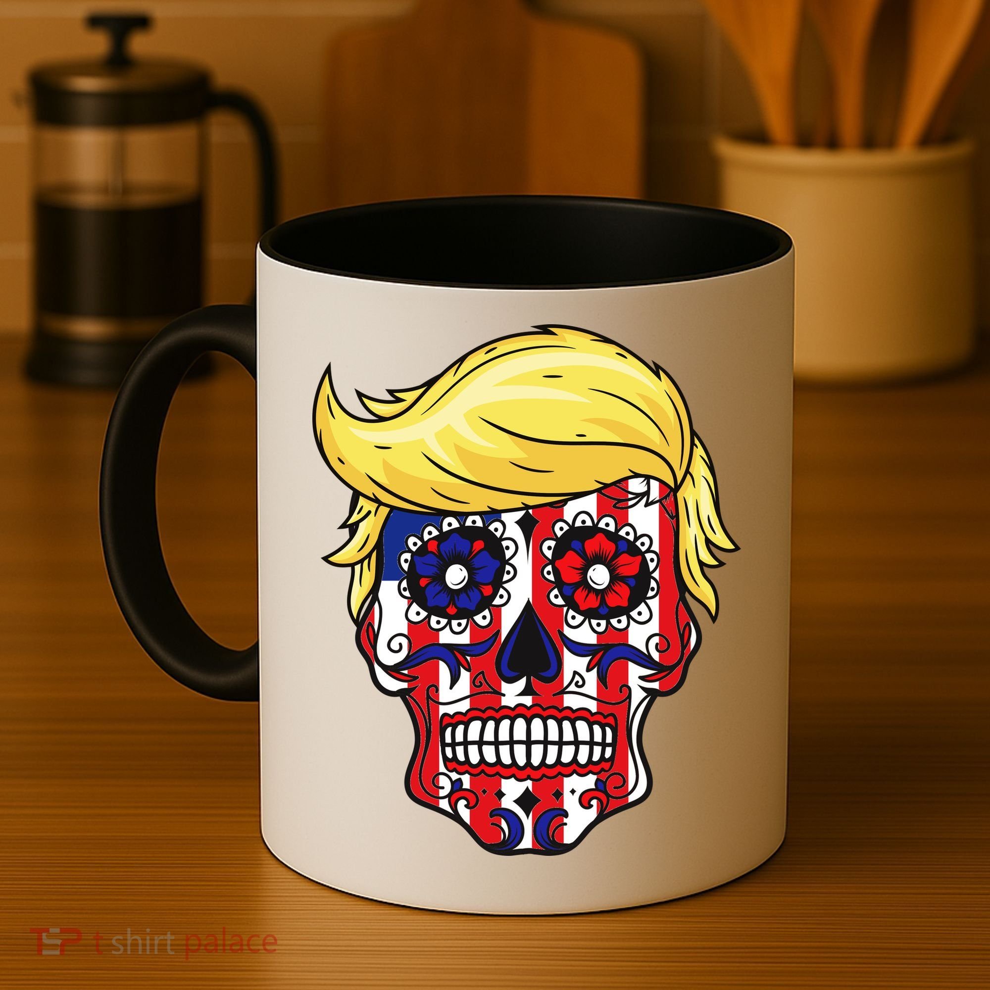 Patriotic Donald Trump Sugar Skull Coffee Mug