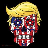 Patriotic Donald Trump Sugar Skull Coffee Mug thumb 5