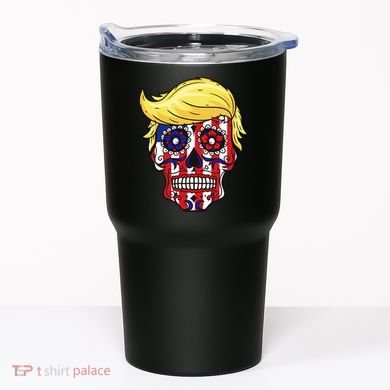 Patriotic Donald Trump Sugar Skull Tumbler