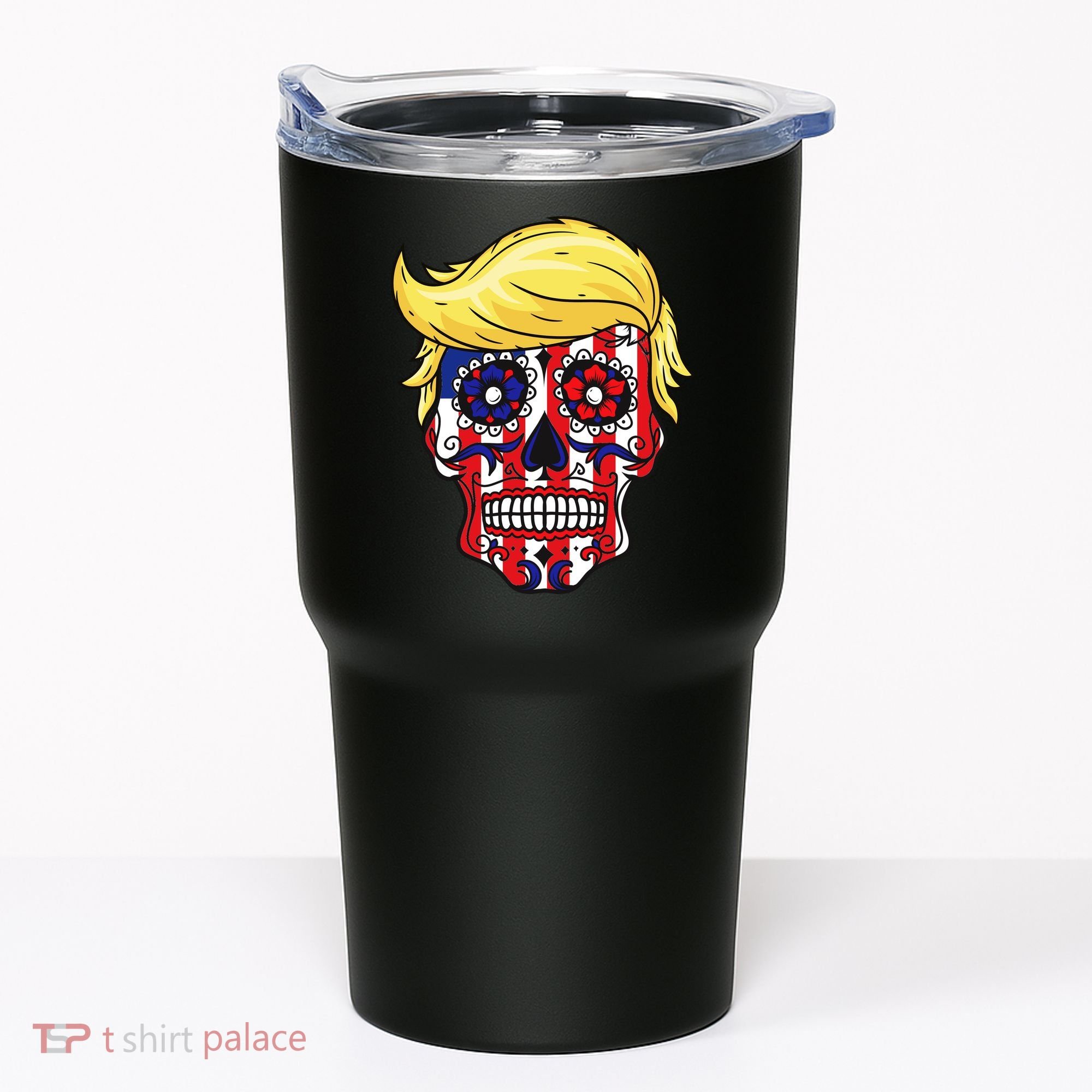 Patriotic Donald Trump Sugar Skull Tumbler