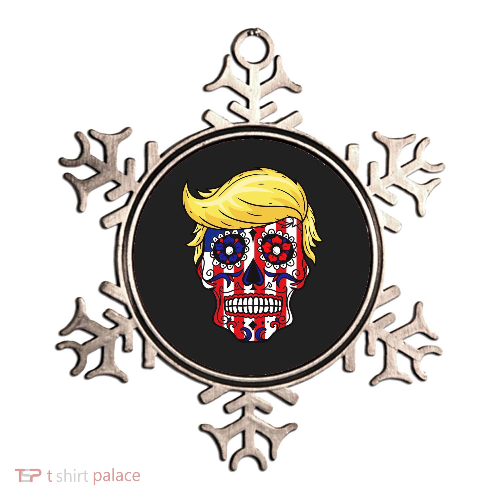Patriotic Donald Trump Sugar Skull Ornament