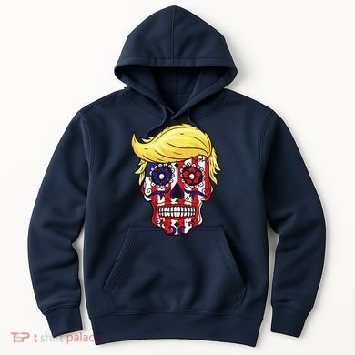 Patriotic Donald Trump Sugar Skull Hoodie