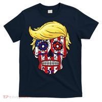 Patriotic Donald Trump Sugar Skull T-Shirt thumb 0