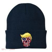 Patriotic Donald Trump Sugar Skull Beanie thumb 0