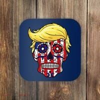 Patriotic Donald Trump Sugar Skull Coaster thumb 0