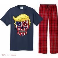 Patriotic Donald Trump Sugar Skull Pajama Set thumb 0