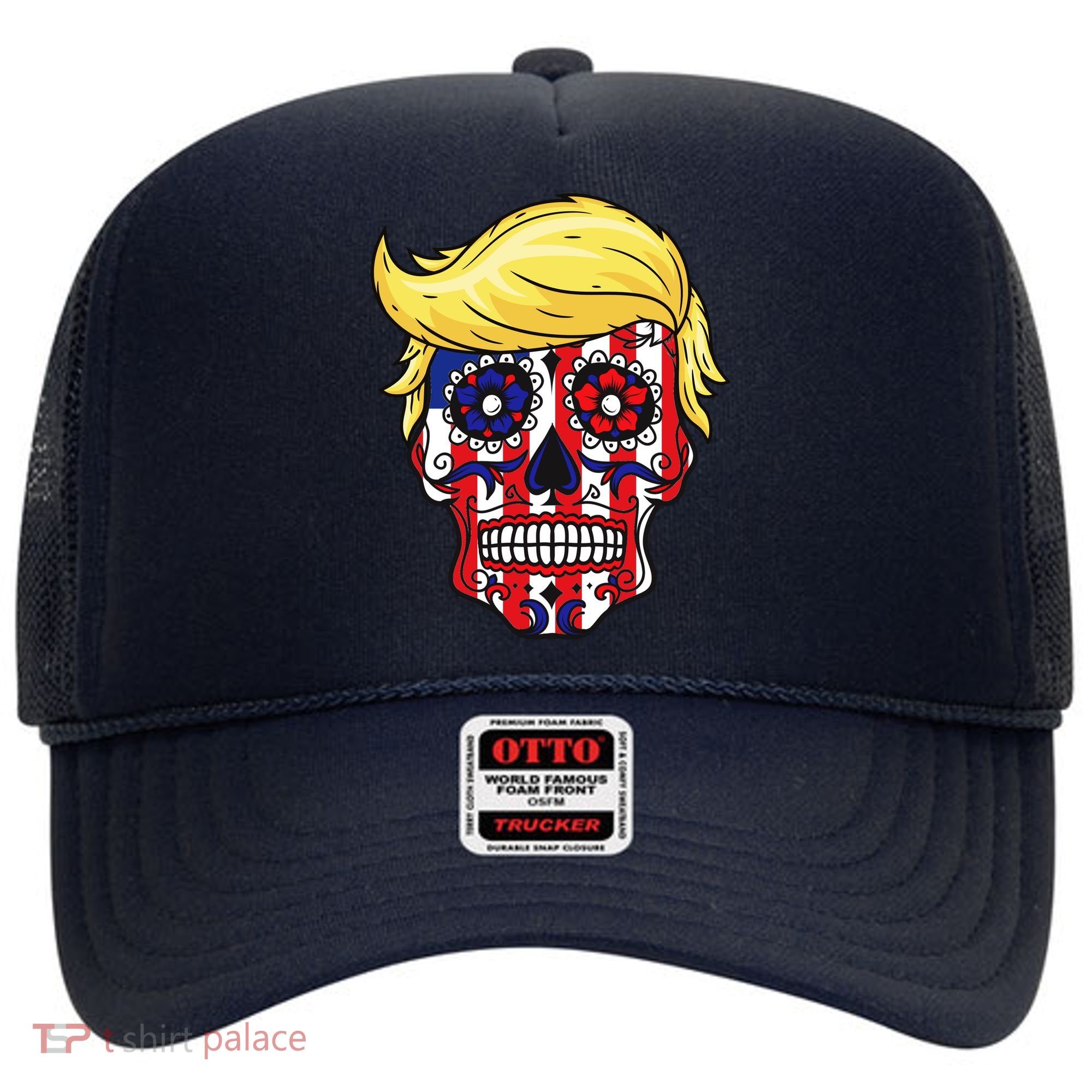 Patriotic Donald Trump Sugar Skull Hat