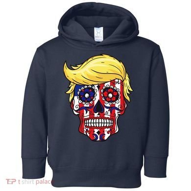 Patriotic Donald Trump Sugar Skull Toddler Hoodie
