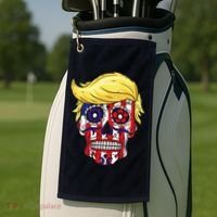 Patriotic Donald Trump Sugar Skull Golf Towel thumb 2