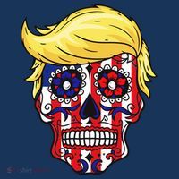 Patriotic Donald Trump Sugar Skull Golf Towel thumb 3