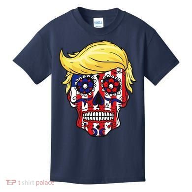 Patriotic Donald Trump Sugar Skull Kids T-Shirt