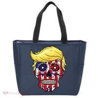 Patriotic Donald Trump Sugar Skull Tote Bag thumb 0