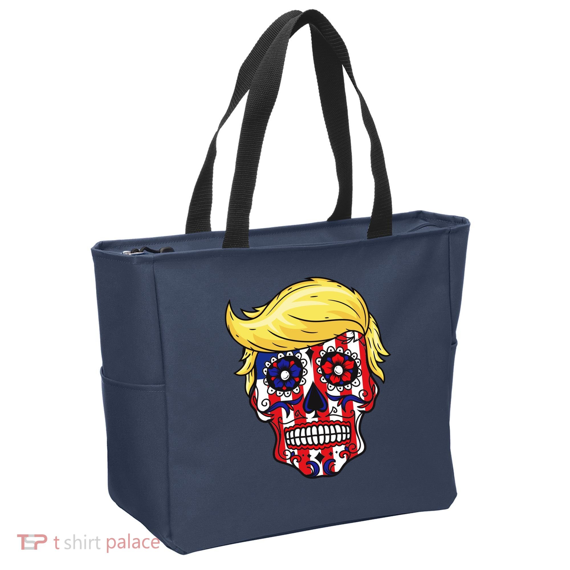 Patriotic Donald Trump Sugar Skull Tote Bag