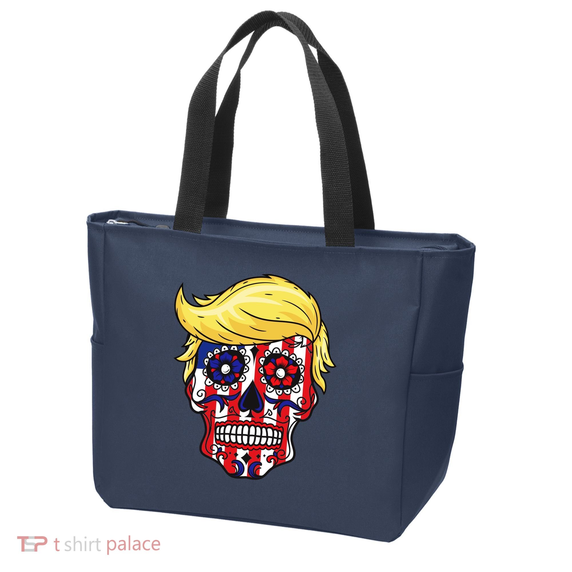 Patriotic Donald Trump Sugar Skull Tote Bag