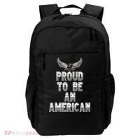 Patriotic Eagle Proud To Be An American Backpack thumb 0