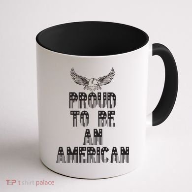 Patriotic Eagle Proud To Be An American Coffee Mug back