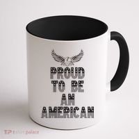 Patriotic Eagle Proud To Be An American Coffee Mug thumb 1