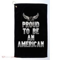 Patriotic Eagle Proud To Be An American Golf Towel thumb 0