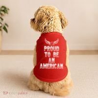 Patriotic Eagle Proud To Be An American Doggie Tank thumb 2
