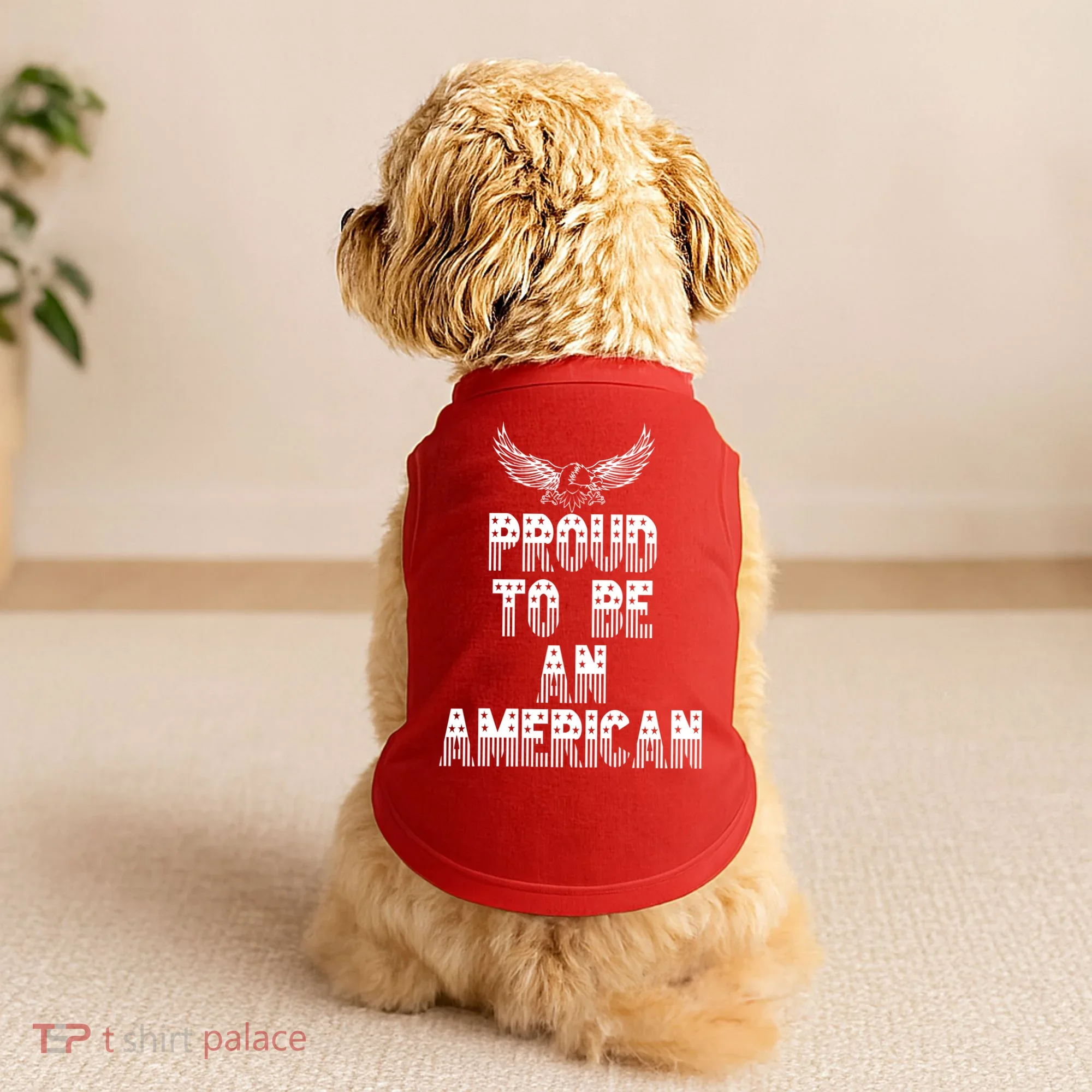 Patriotic Eagle Proud To Be An American Doggie Tank