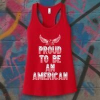 Patriotic Eagle Proud To Be An American Women's Tank Top thumb 3