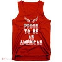 Patriotic Eagle Proud To Be An American Tank Top thumb 0