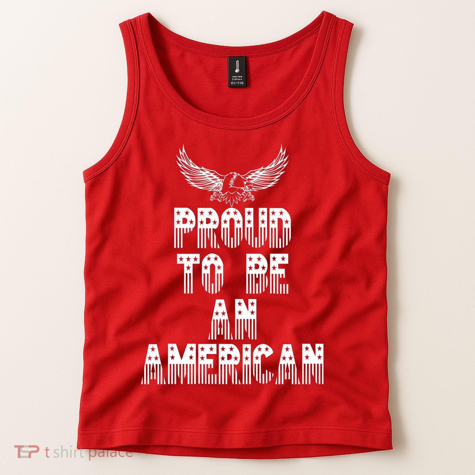 Patriotic Eagle Proud To Be An American Tank Top
