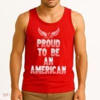 Patriotic Eagle Proud To Be An American Tank Top thumb 3