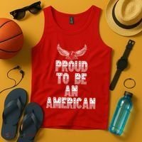 Patriotic Eagle Proud To Be An American Tank Top thumb 4