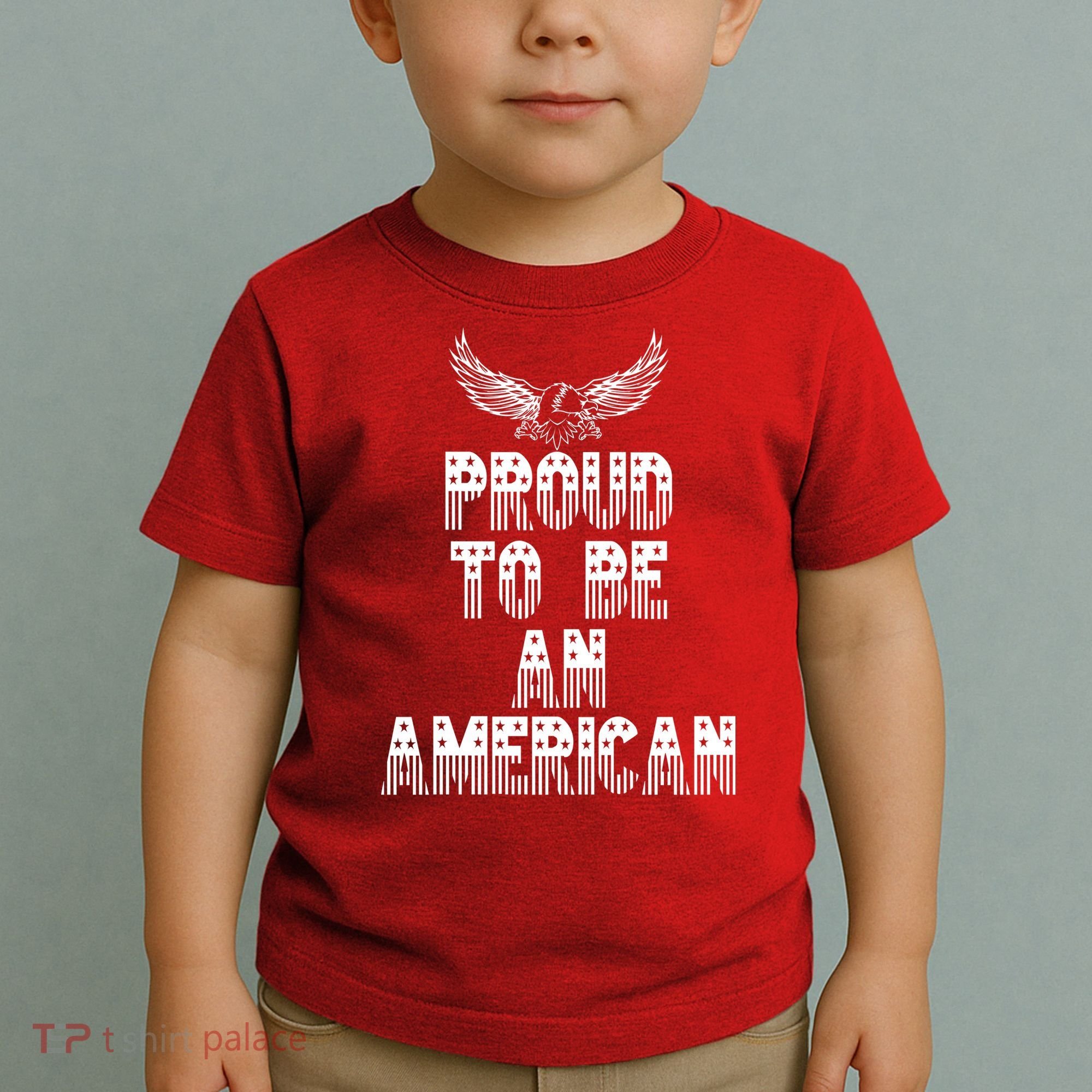 Patriotic Eagle Proud To Be An American Toddler T-Shirt