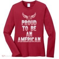 Patriotic Eagle Proud To Be An American Women's Long Sleeve Shirt thumb 0