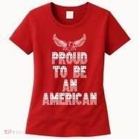 Patriotic Eagle Proud To Be An American Women's T-Shirt thumb 0