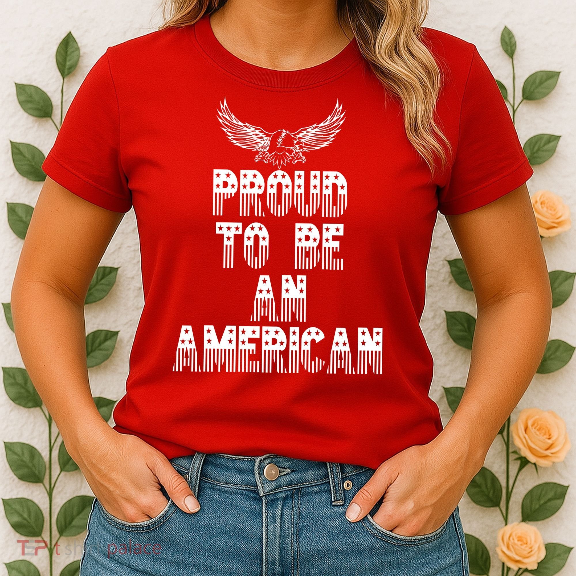 Patriotic Eagle Proud To Be An American Women's T-Shirt