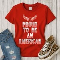 Patriotic Eagle Proud To Be An American Women's T-Shirt thumb 3