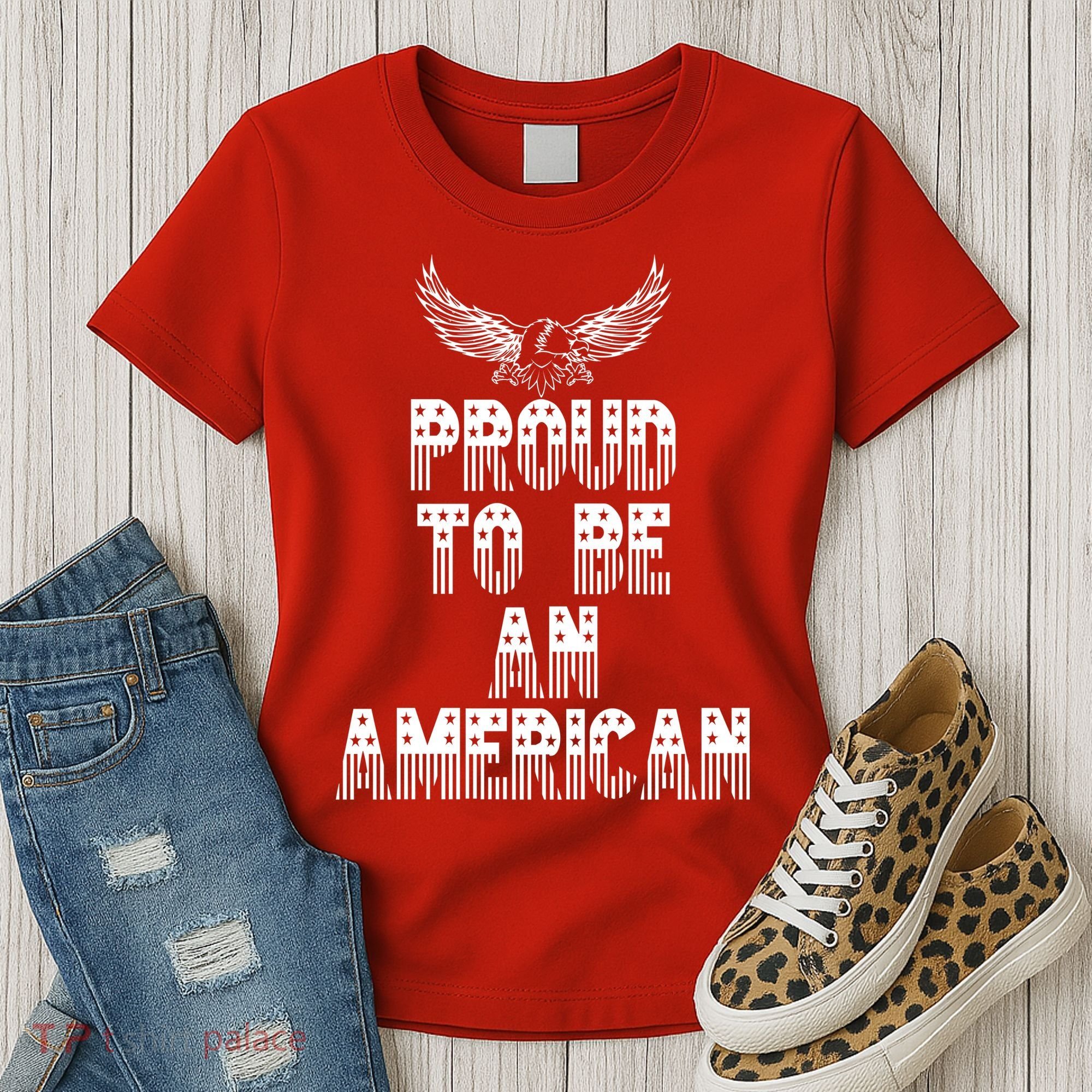 Patriotic Eagle Proud To Be An American Women's T-Shirt