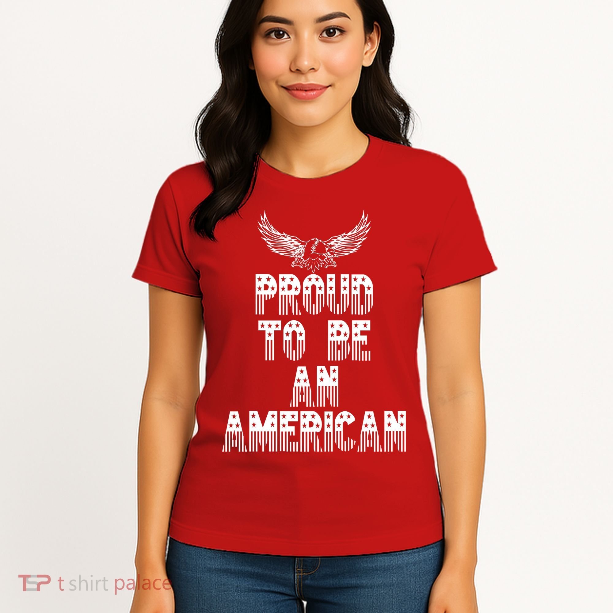 Patriotic Eagle Proud To Be An American Women's T-Shirt